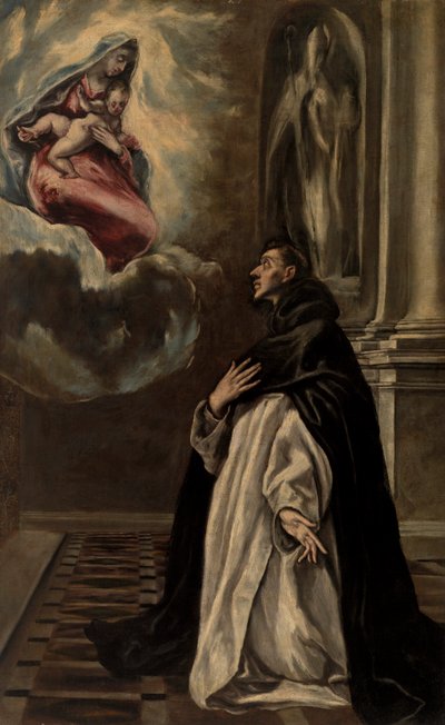 Erscheinung der Jungfrau und des Kindes an den Heiligen Hyazinth von El Greco